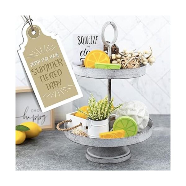 Bandeja con niveles de limón para decoración de frutas