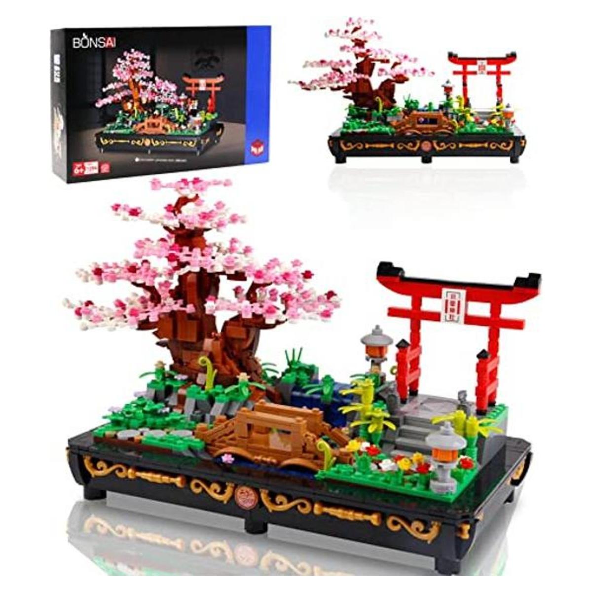 Juegos de construcción de árbol bonsái de flor de cerezo