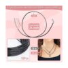 Paxcoo Cordón para collar 50 unidades cuerda negra con