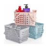 Elsjoy Juego de 3 cestas de plástico para ducha