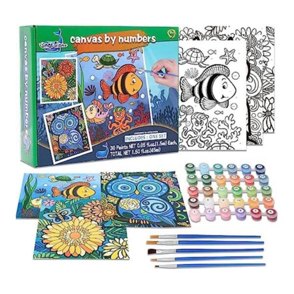 Paquete de 3 pinturas por números para niños de 8 a 12_1