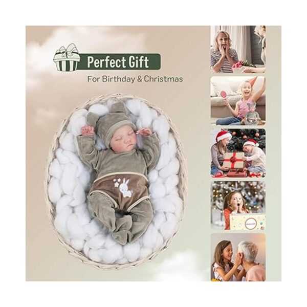 JIZHI Lifelike Reborn Baby Dolls Boy 17Inch Baby Soft_5