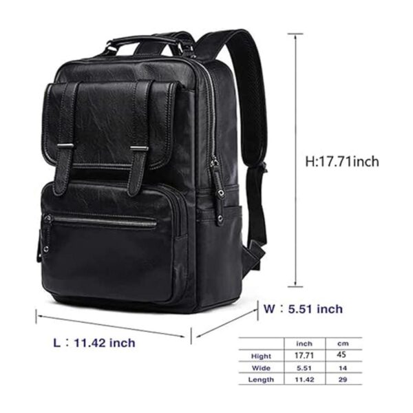 Mochila de cuero para portátil de viaje para hombres de_2