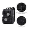 Mochila de cuero para portátil de viaje para hombres de_4
