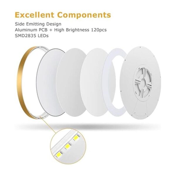 Lámpara de techo LED dorada de 12 pulgadas 24 W_4