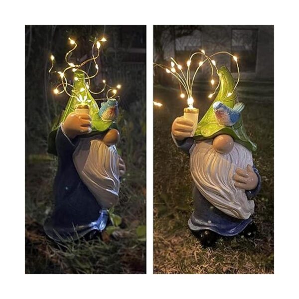 Gnomos de jardín con luz solar de fuegos artificiales_5