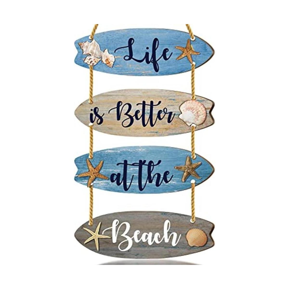 Decoración de baño de playa letrero de playa decoración