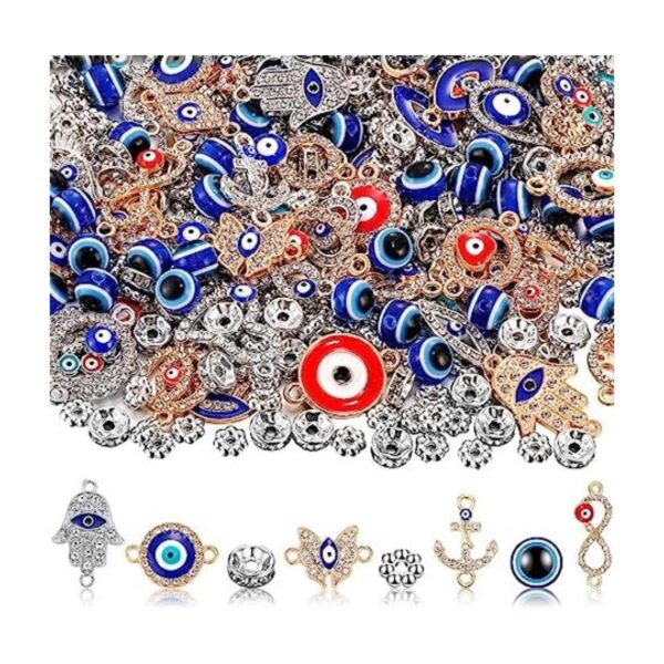 450 cuentas de mal de ojo azul dije de mal de ojo_1