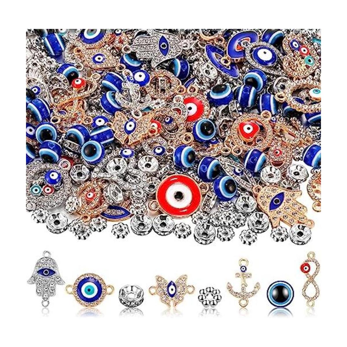 450 cuentas de mal de ojo azul dije de mal de ojo