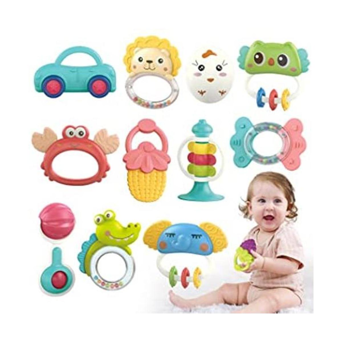 Qizebaby Juguetes para bebés de 6 a 12 meses 12 juguetes