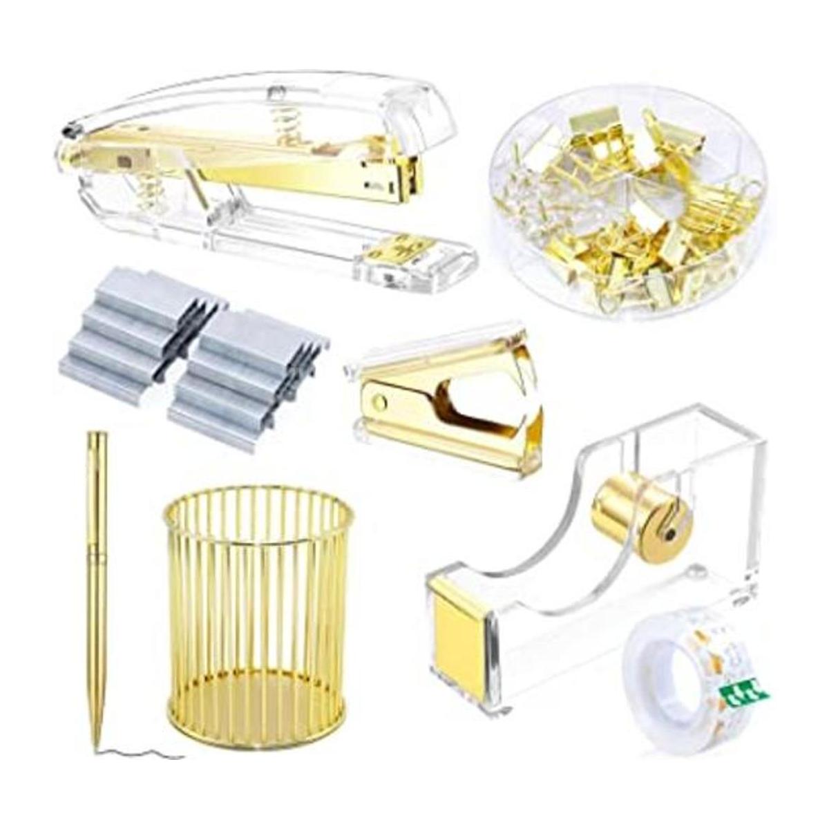 BOMEI PACK Kit de accesorios de escritorio grapadora y