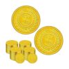 Juego de monedas de oro de plástico de 100 unidades_1