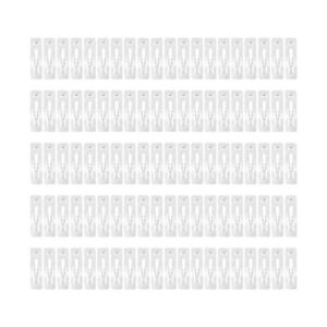 Paquete de 100 pinzas cuadradas rectangulares de metal a_1