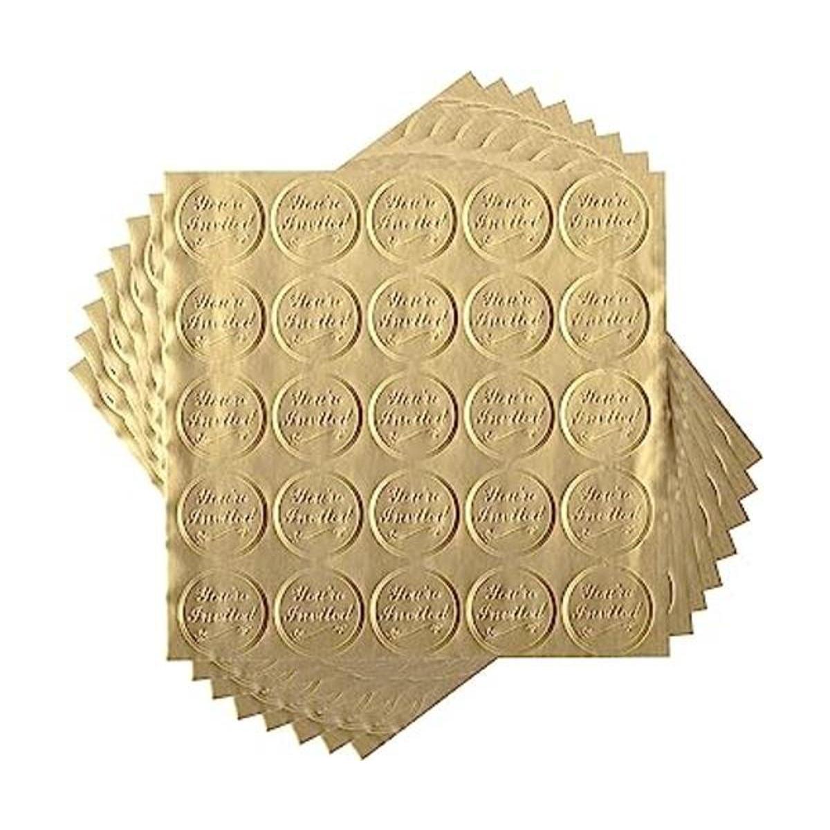 LINSO 200 sellos redondos de aluminio en relieve Youre