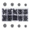 PH PandaHall Cuentas de hematita negra 316 cuentas