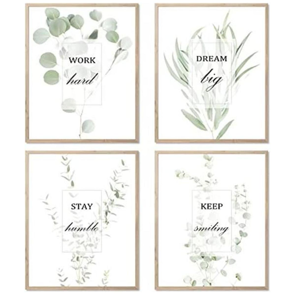 JITUIHOM Minimalist Botanical Plants Lienzo decorativo
