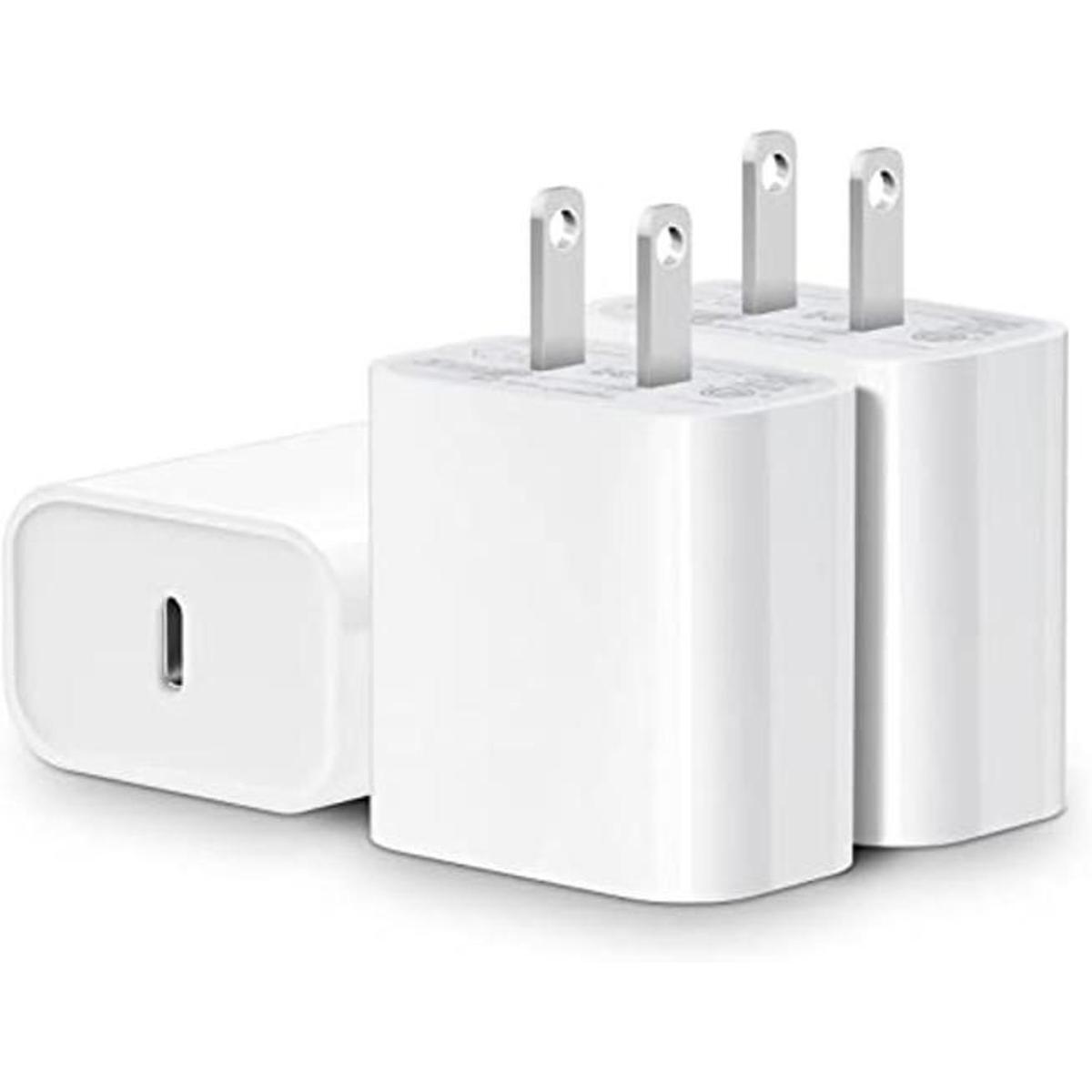 Paquete de 3 cargador USB C de 20 W para nuevo iPhone con