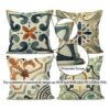 Liosei Juego de 4 fundas de almohada de lino con mandala_4