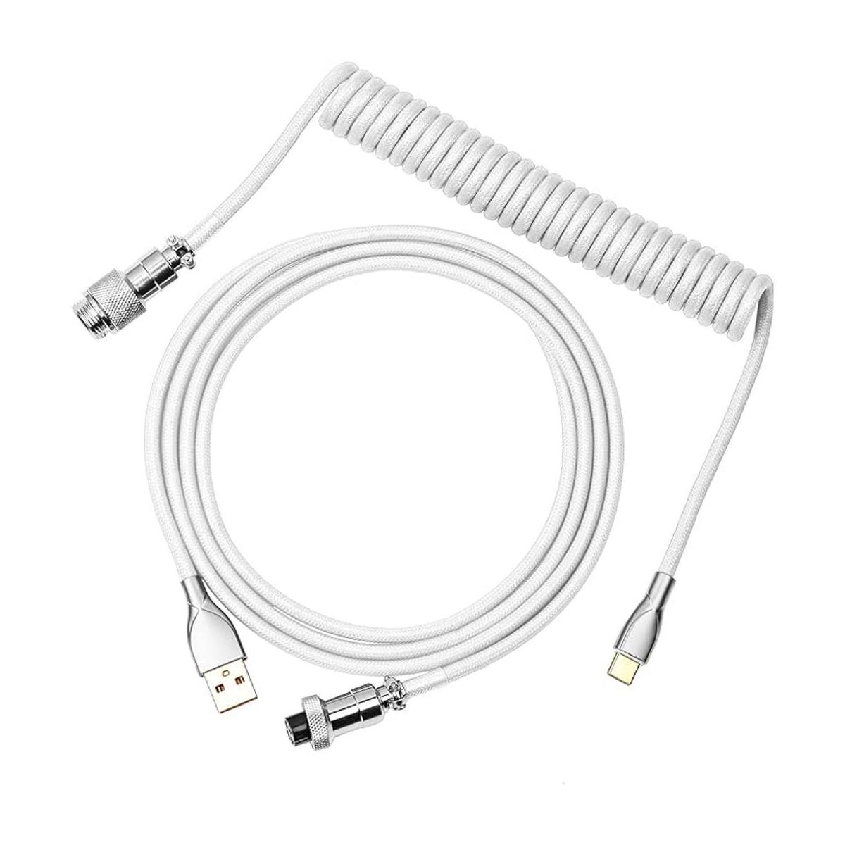 EPOMAKER Mezcla de 5.9 ft en espiral tipo C a USB A cable