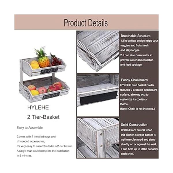 HYLEHE Soporte para cesta de frutas soporte para