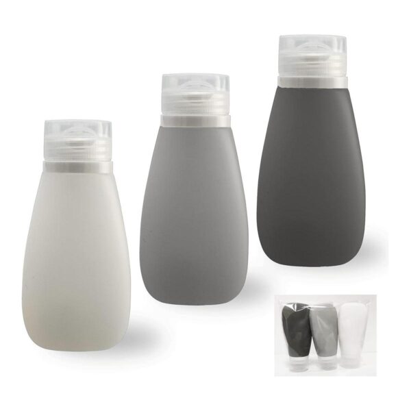 Botellas recargables de silicona suave a prueba de fugas