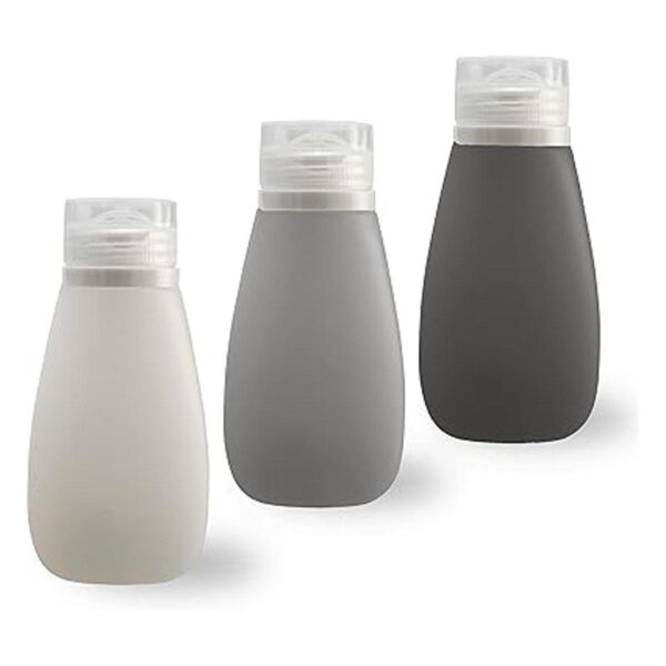 Botellas recargables de silicona suave a prueba de fugas