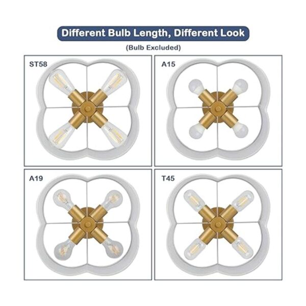 Lámpara de techo semiempotrada de 4 luces lámpara de_3