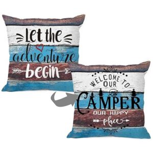 MIXDING Rustic Welcome to Our Camper Let The Adventure_1