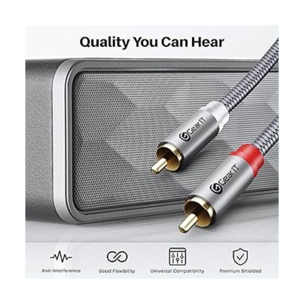 GearIT Cable RCA 25 pies 2RCA macho a 2RCA macho cables_4