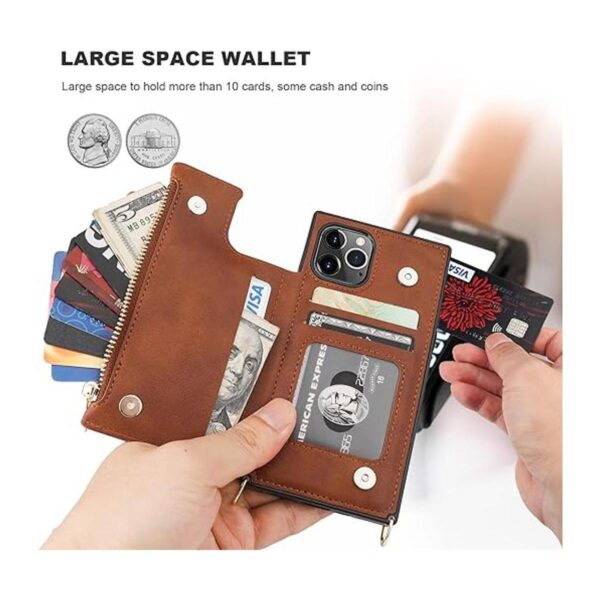 Bocasal Funda tipo cartera cruzada para iPhone 11 Pro con_4