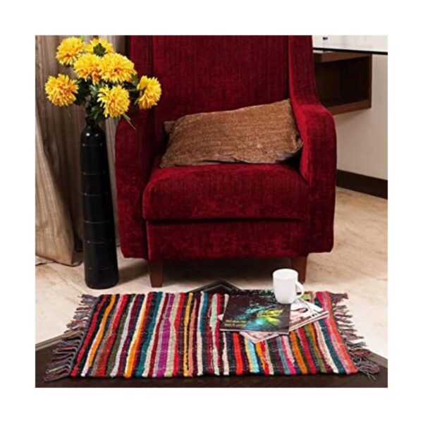 HOMEMONDE Alfombra multicolor de 20 x 32 pulgadas con_1