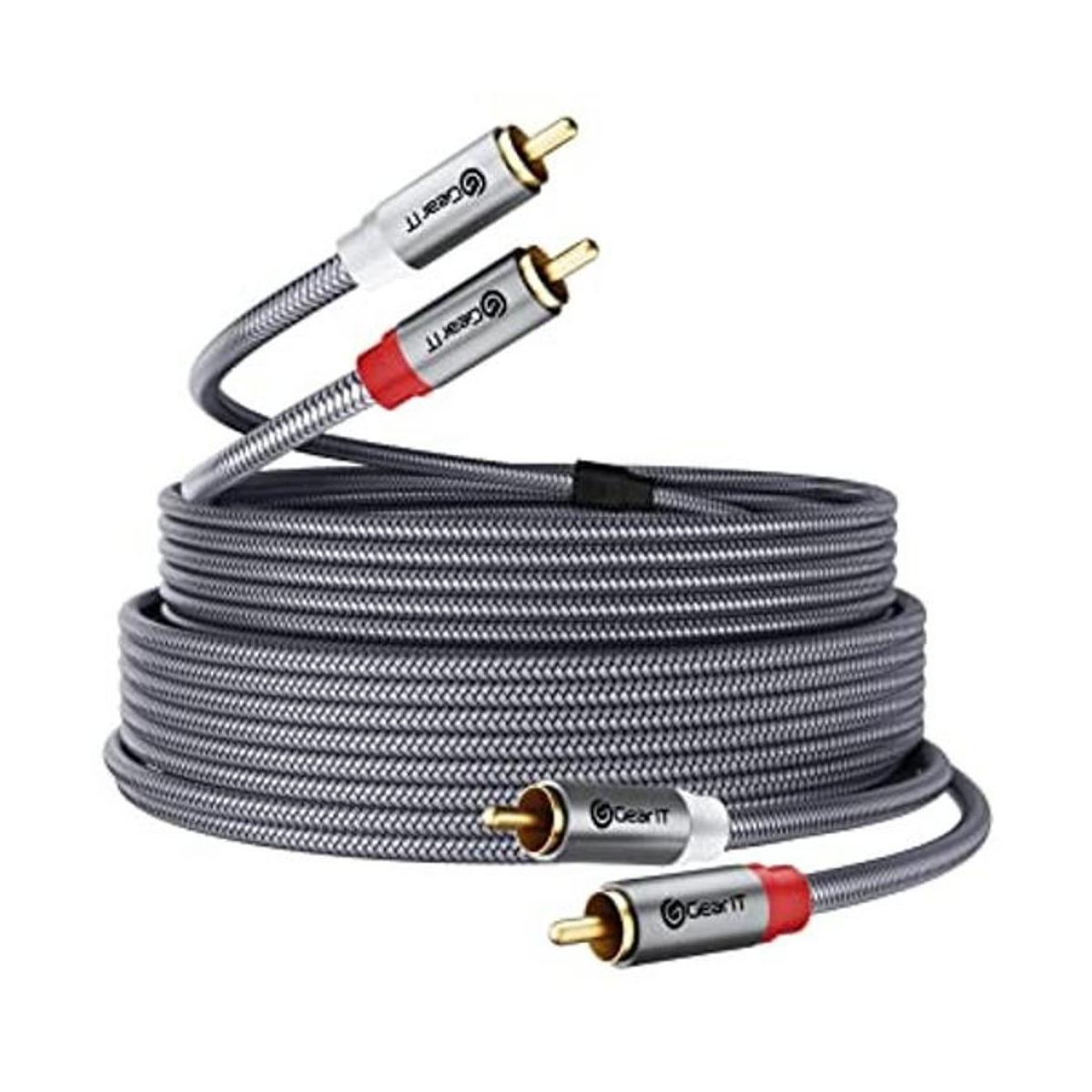 GearIT Cable RCA 25 pies 2RCA macho a 2RCA macho cables