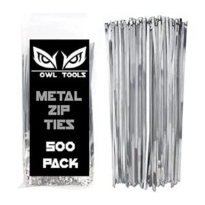 Bridas de metal 500 unidades acero inoxidable de grado