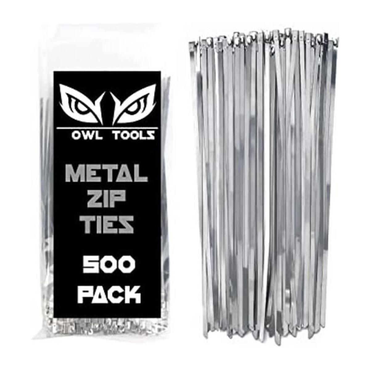 Bridas de metal 500 unidades acero inoxidable de grado