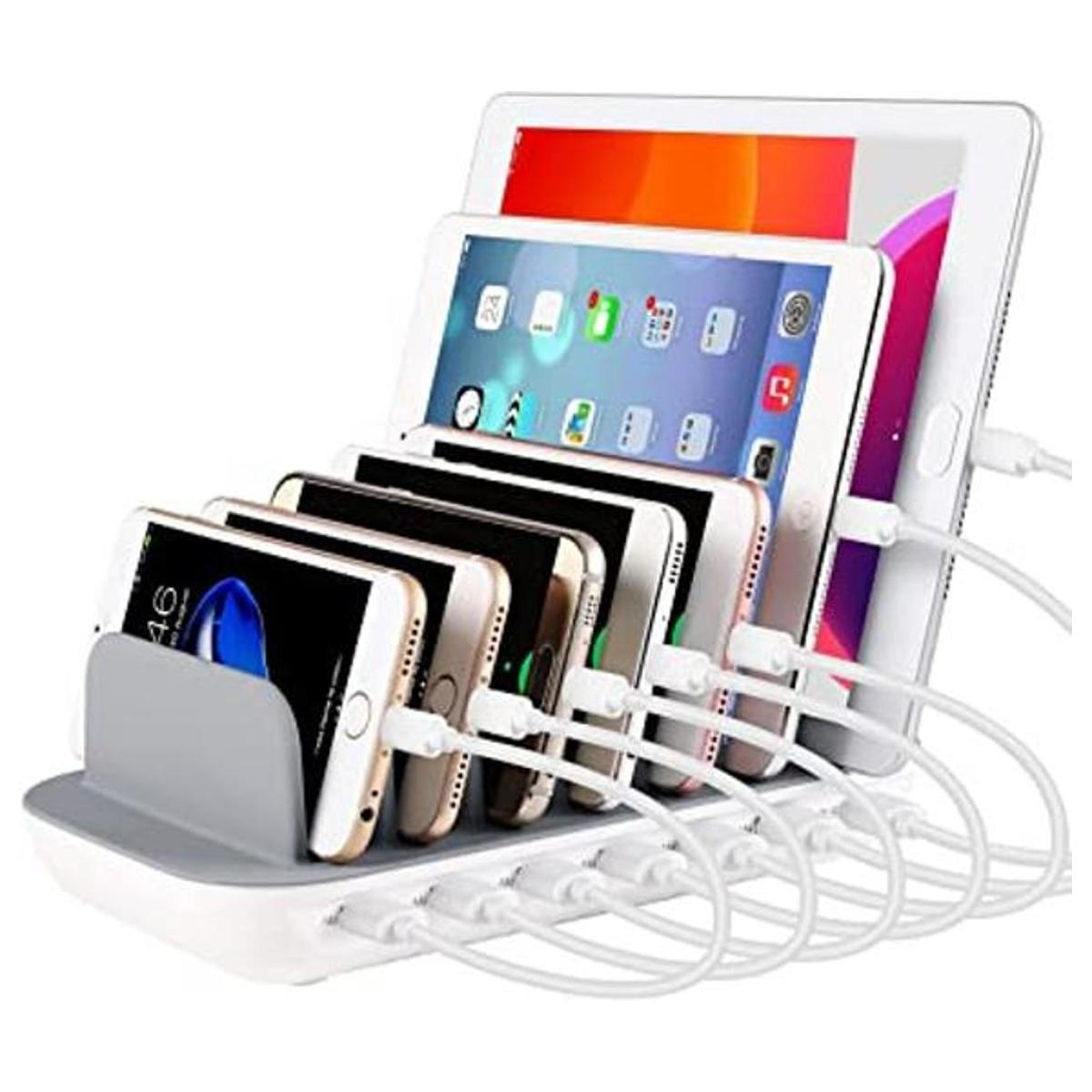 PRITEK 7 estaciones de carga USB para dispositivos