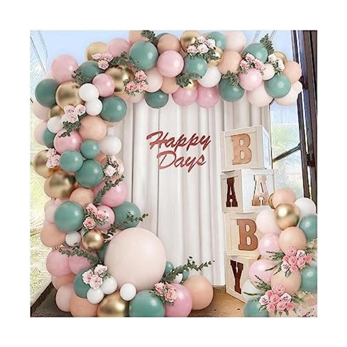 Kit de arco de guirnalda de globos de color verde oliva