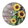 EZXZZ Reloj de pared redondo con diseño de girasol de 10_1