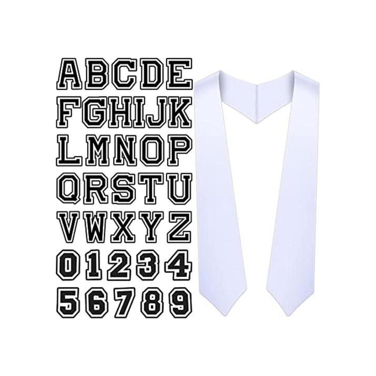 Estola de graduación unisex para adultos con letras de la