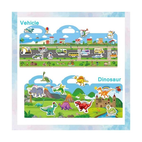 Libro de calcomanías reutilizables para niños de 2 a 4