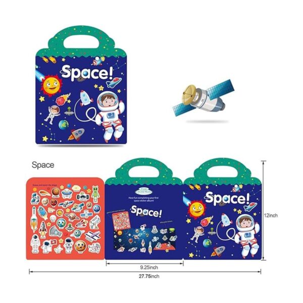 Libro de calcomanías reutilizables para niños de 2 a 4