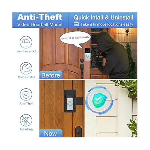 BFYTN Soporte de timbre de video antirrobo compatible con_4