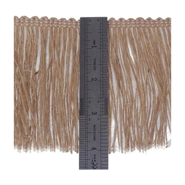 Encaje de yute con flecos de arpillera 4 pulgadas de