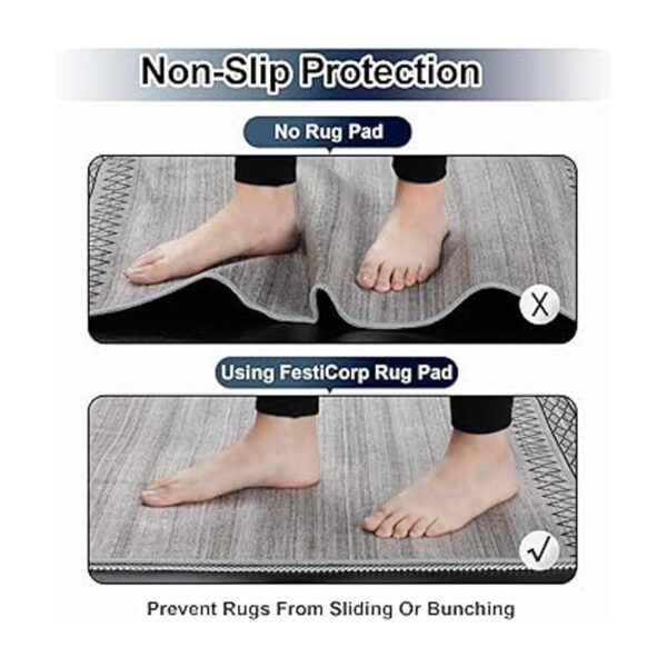 FestiCorp Almohadillas antideslizantes de 5 x 7 pies para