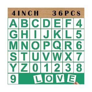 Plantillas de letras y números de plástico reutilizables