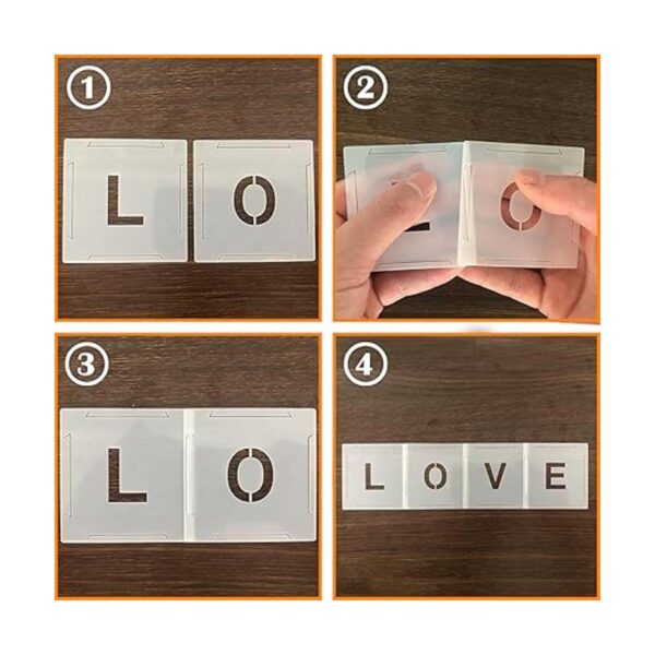 Plantillas de letras grandes de 5 pulgadas y plantillas de