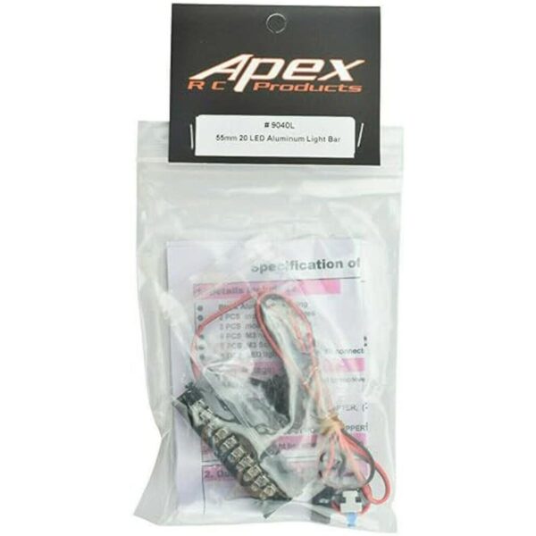 Apex RC Products Barra de luz de aluminio de 20 LED de