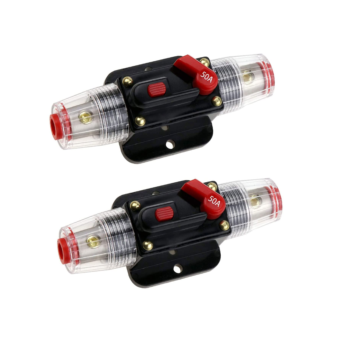 JIAKUPA 2 piezas de 12 V24 V CC 50 A fusibles disyuntor