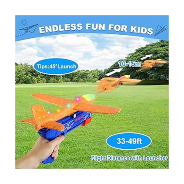 Paquete de 3 juguetes lanzadores de aviones 2 modos de_2