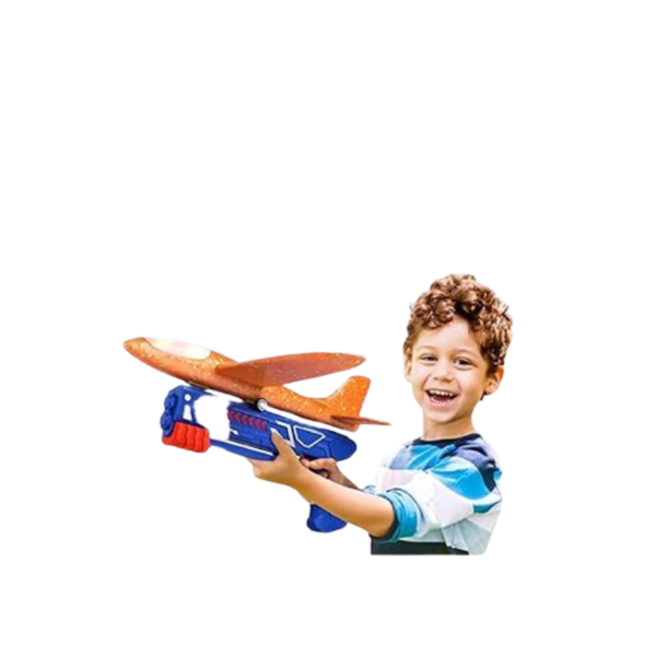Paquete de 3 juguetes lanzadores de aviones 2 modos de_1