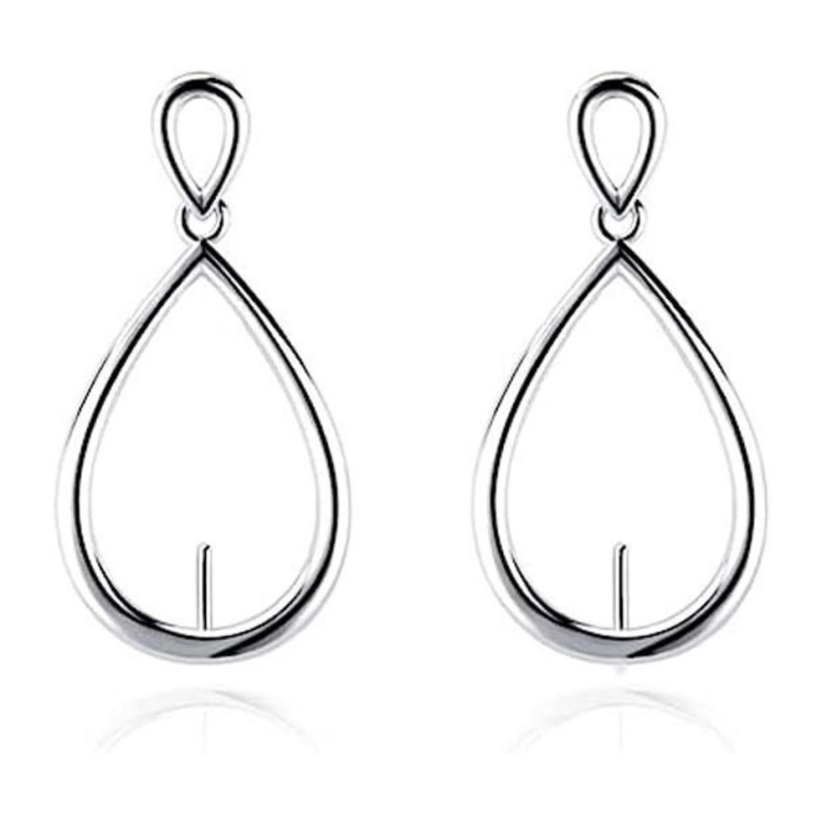 LGSY Aretes de plata de ley 925 con forma de gota de agua
